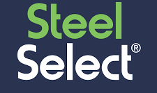 download (29) Steel Select logo with green and white text on dark background.